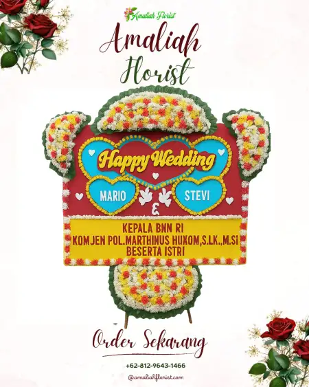 Papan Bunga Pernikahan Tugumulyo